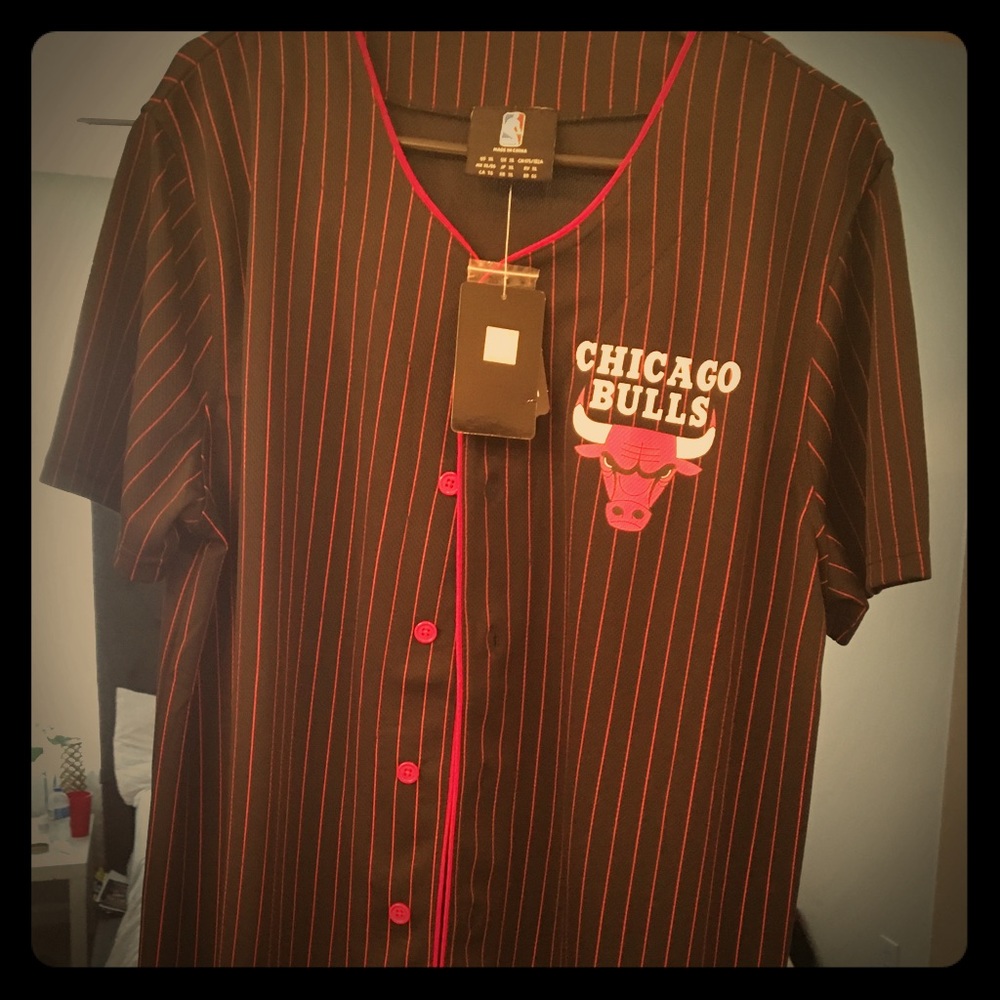 Chicago Bulls NBA Baseball Jersey Vintage Men's XL